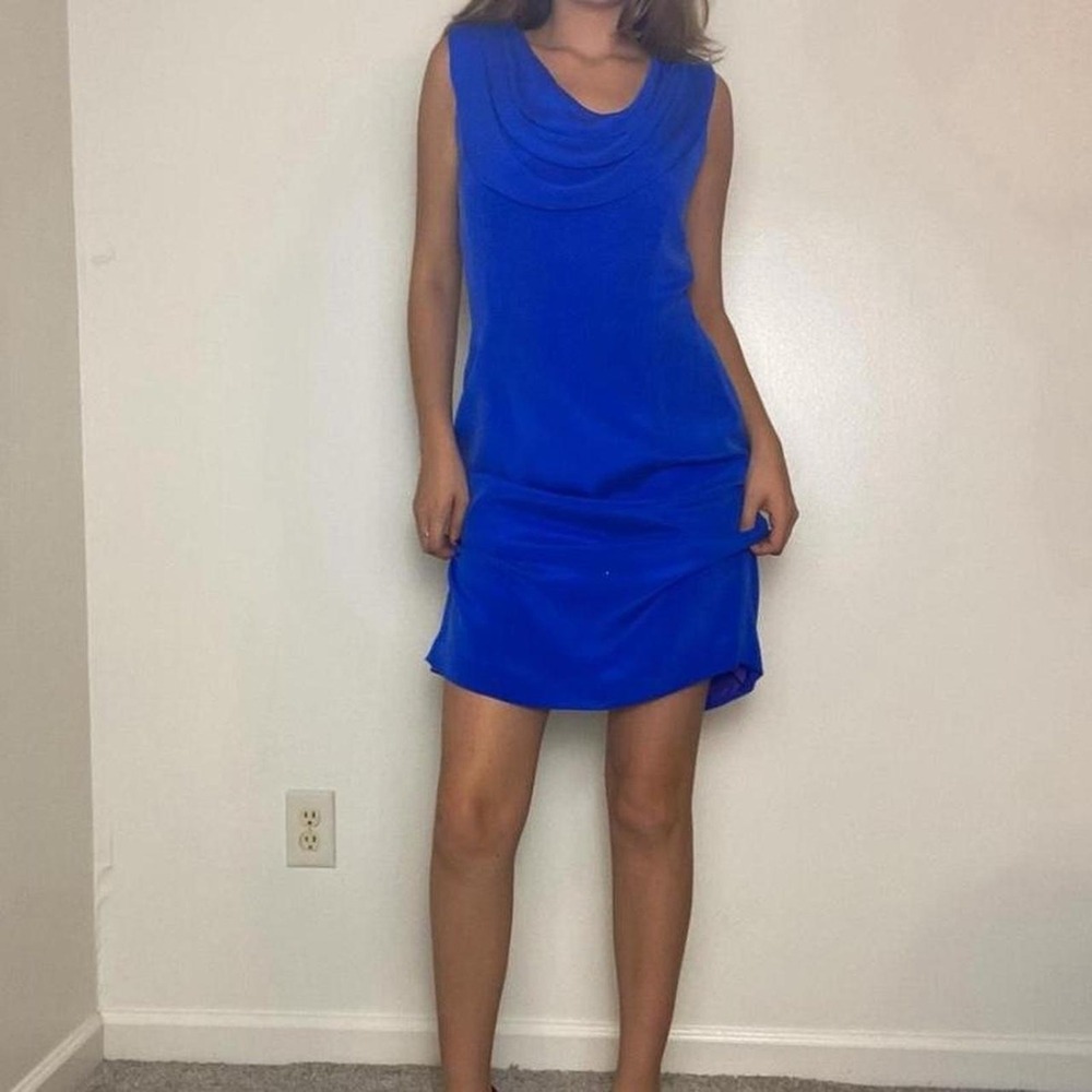 Vintage 90s State of Mind 100% silk midi dress